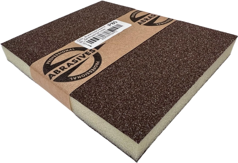 Dobbelt­sidet slibesvamp 120 × 95 × 10 mm, korn 80