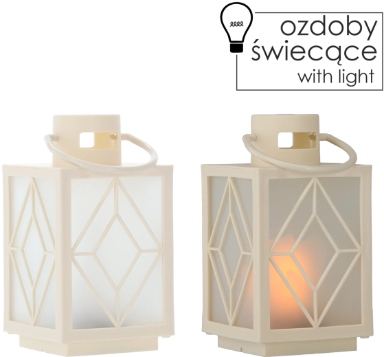 Jule LED-lanterne hvid 11 × 11 × 20,5 cm