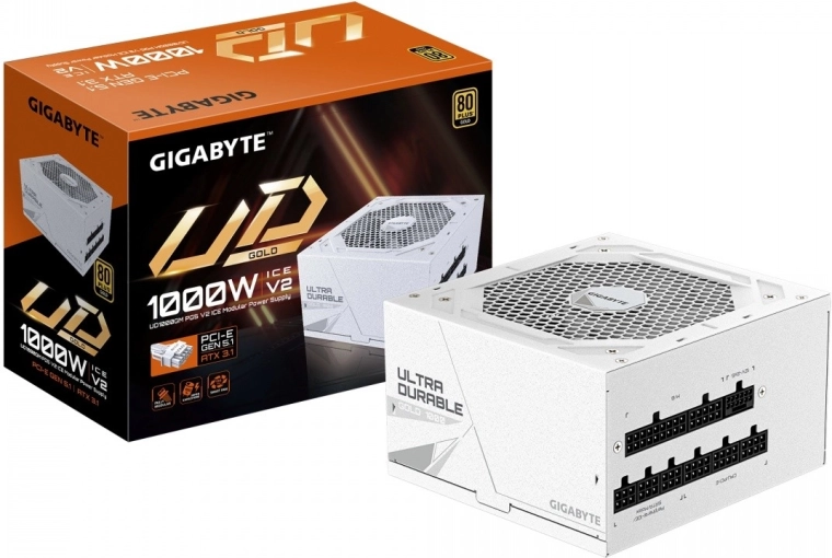 Modulær strømforsyning 1000 W 80+ Gold ATX 3.1 med 16-pin PCIe Gen 5.1-kabel