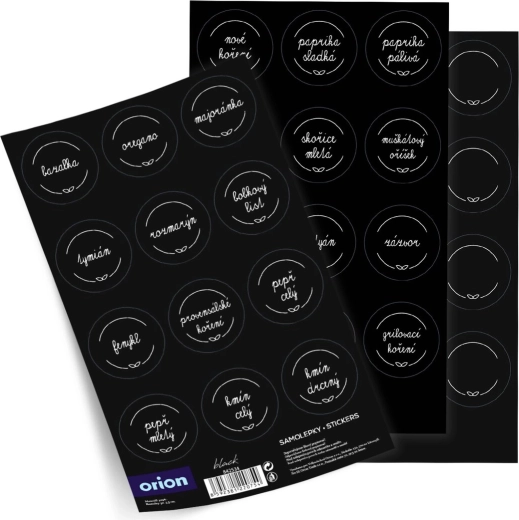 Krydderietiketter Black mix 36 CZ