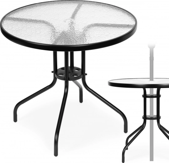 Rundt havemøbel 80 cm med hul til parasol