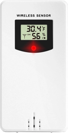 Trådløs sender (sensor) til vejrstation Berdsen BD-920 hvid - 1 stk.