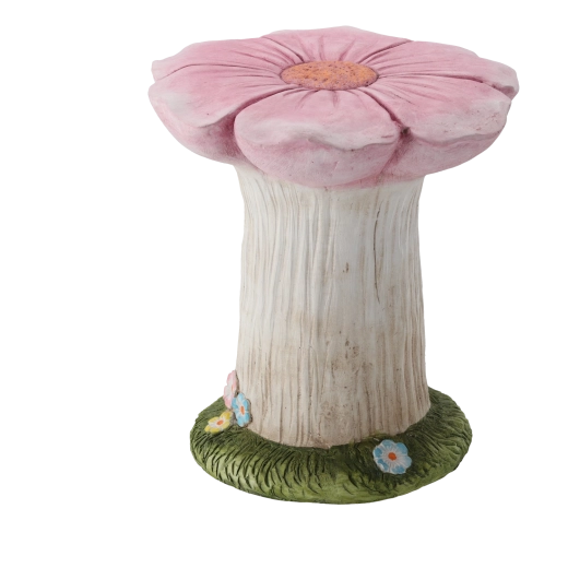 Haveholder til blomsterpotte – lyserødt blomsterdesign