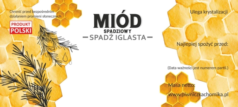 Sæt etiketter til honning – honningdug nåletræ 116 × 50 mm, 100 stk.