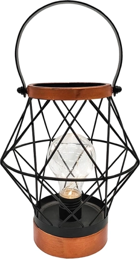 Solight dekorativ metal lanterne med mikro-LED-pære, varm hvid, 20 cm