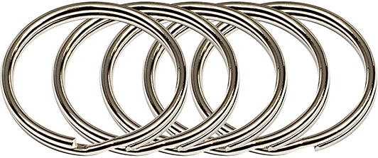 Nøglering 25 mm, forniklet (50 stk)