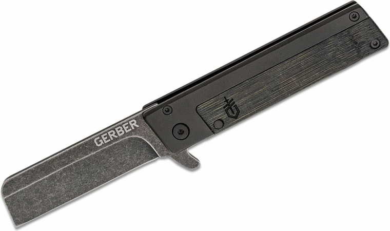 Gerber Quadrant – lommekniv i bambus, sort, klinge 6,9 cm