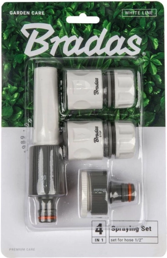 Startslangesæt 4 i 1 WHITE LINE med dyse og lynkoblinger