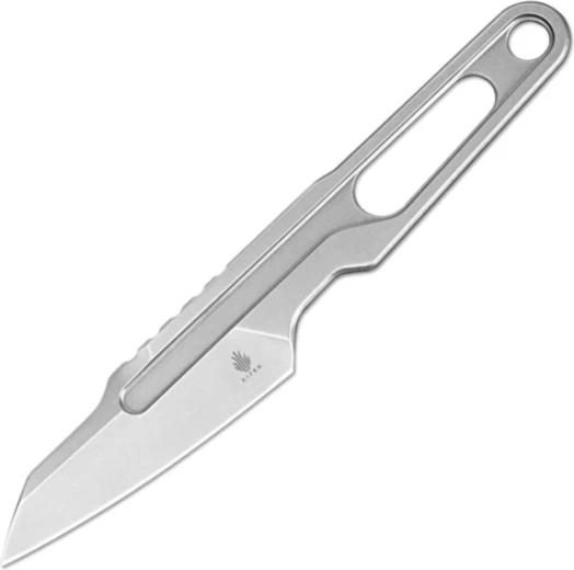 Kizer Cobbler fuldmetal kniv 7,4 cm med stonewash-finish og Kydex-skede