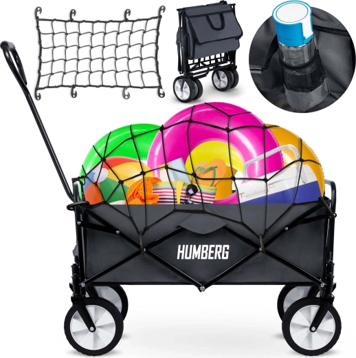 Sammenklappelig transportvogn med beskyttelsesnet 80 l HUMBERG