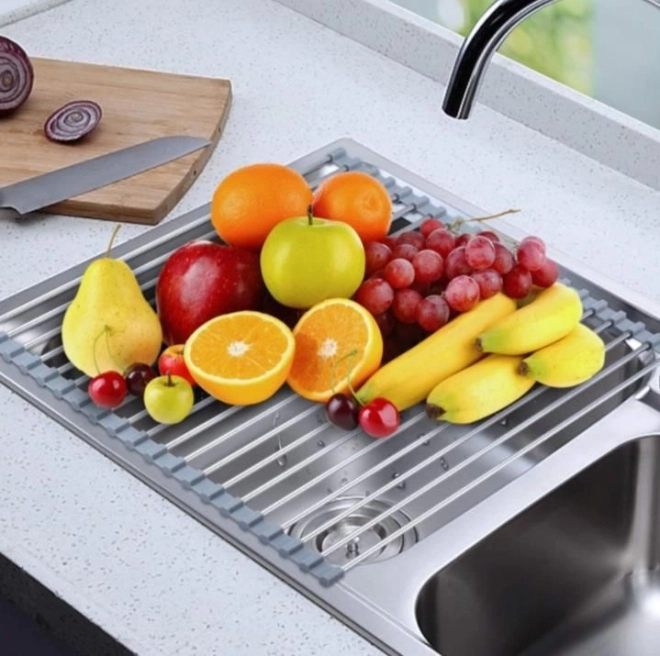 Grå rullende dryppeunderlag til service og grøntsager