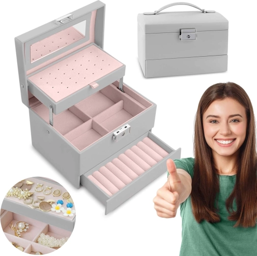 Smykkeskrin MASSIDO MS-704 – grå