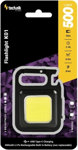 Technik MT-K01 arbejdslampe Clip-Light med COB LED og USB‑C (500 lm)