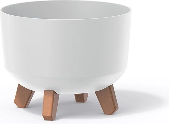 Plantekrukke på ben Gracia Standard 20 cm – hvid plastpotte til planter