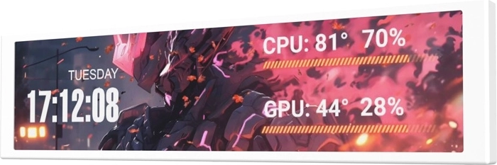 Darkflash V92 9,2" IPS-monitor, hvid