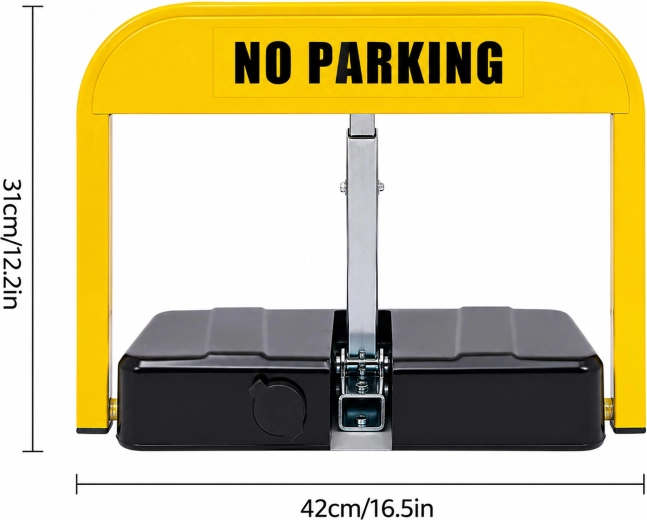Automatisk sammenklappelig parkeringsbøjle med fjernbetjening 42 × 31 cm - 1 stk.