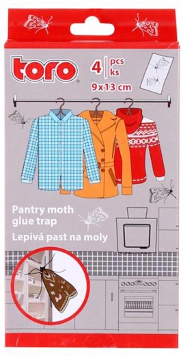 Klæbende fælde til klædemøl Toro 4 stk