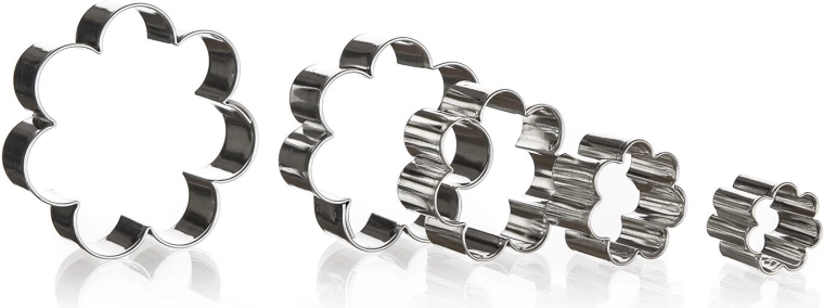 Sæt udstikkere til småkager blomst – 5 dele