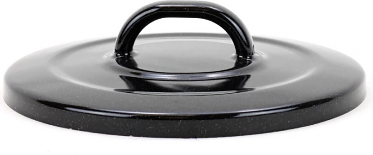 BELIS Standard låg 28 cm – emaljeret sort med hvide pletter