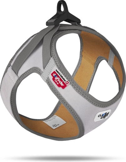 Curli refleks-lysende sele til hunde Glow reflective gray 3XS (1,5–3 kg)