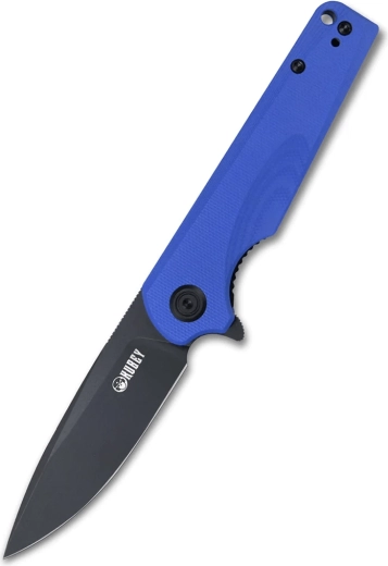 Kubey Wolverine KU233F lommekniv 7,4 cm, Dark Stonewash, blå G10 med clips