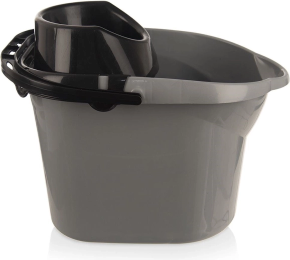 Gråt moppe-spand 12 l med vrider