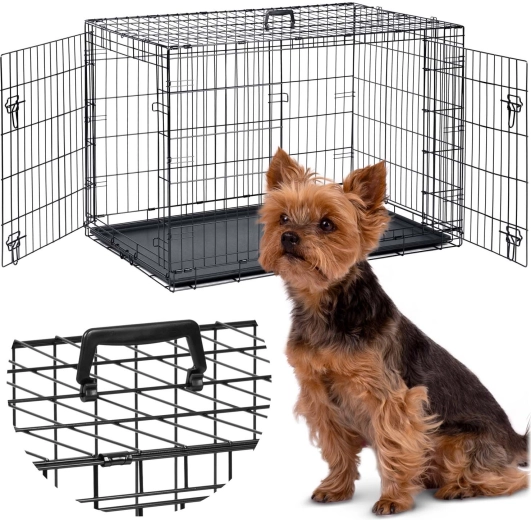 Sammenklappeligt metalbur til hunde S 75,5 × 47,5 × 54 cm