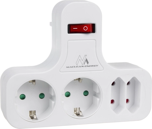 Stikdåsefordeler med afbryder type F (Schuko) – 4 udtag