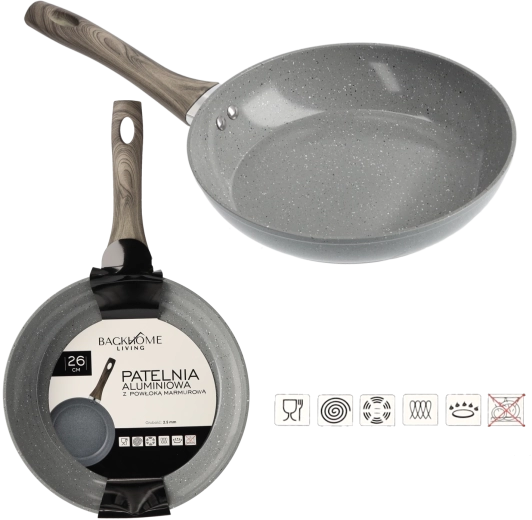 Aluminiumpande med marmoreret nonstick-belægning 26 cm
