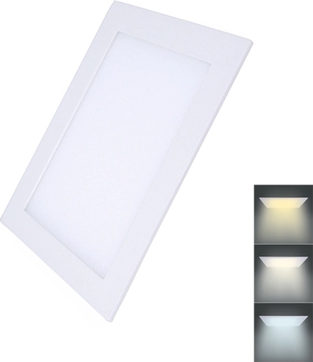 Solight LED-minipanel til indbygning, firkantet, CCT 18 W