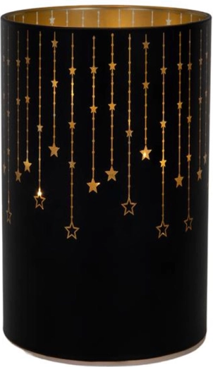 Dekorativ LED-lanterne 14 cm, sort