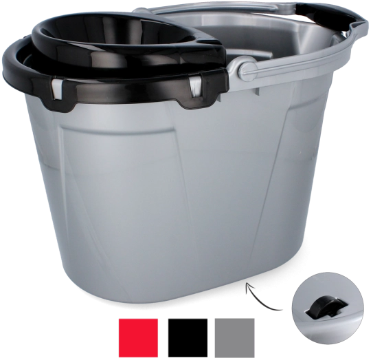 Mopspand 14 l med hjul og vriderkurv