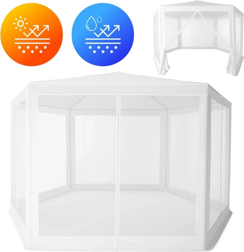 Havepavillon 2x2x2 m med myggenet Hvid MultiGarden
