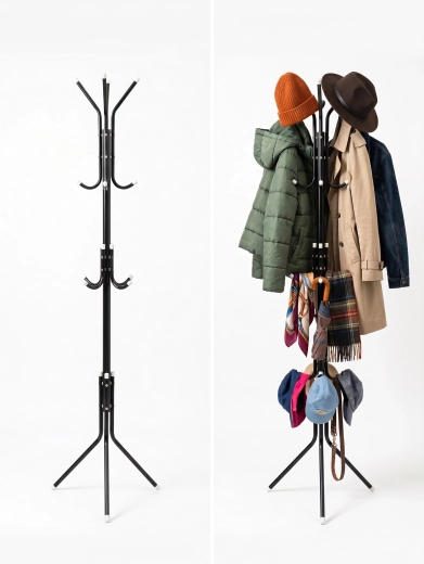 Fritstående tøjstativ i industriel stil