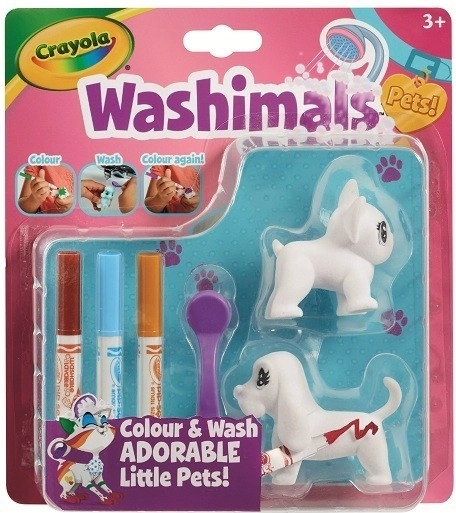 Washimals Mal og vask figurer Hunde i blisterpakning
