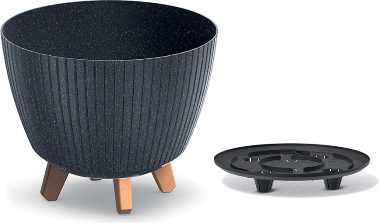 Blomsterkrukke Lamia Eco Wood 28,8 cm antracit