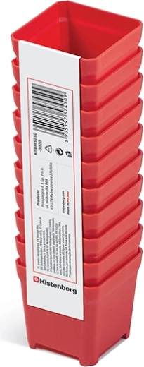 Sæt plastbokse til værktøj 5 × 5 × 5 cm, rød (10 stk.) TAGER