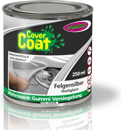 Cover Coat flydende gummi til fælge sølv højglans 250 ml