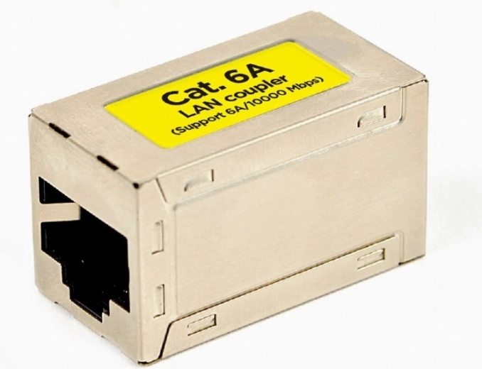 LAN-samler RJ45 Cat 6, hvid