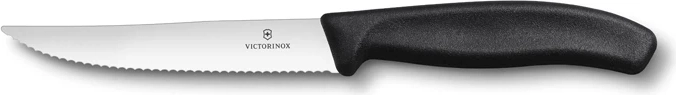 Victorinox SwissClassic steak- og pizzakniv 12 cm, sort