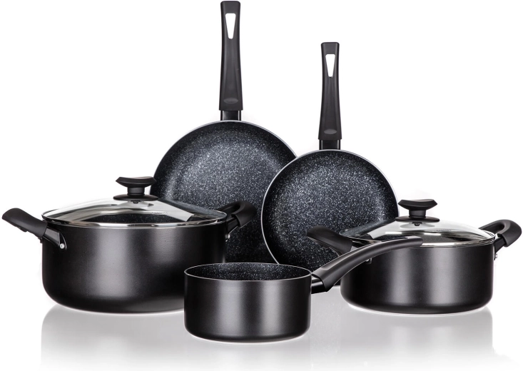 Grydesæt Black Stone 7-delt med nonstick-belægning, induktion
