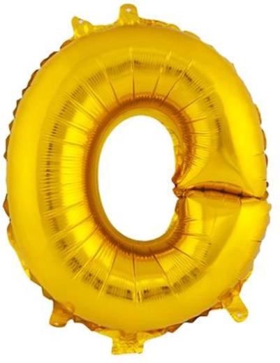Folieballon TORO bogstav O 30 cm – guld