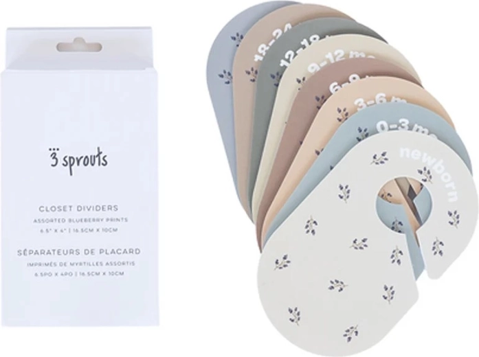 3 Sprouts bøjledelere efter alder Blueberry (8 stk.)