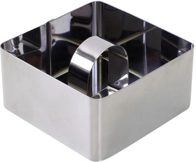 Firkantet madform i rustfrit stål Toro 8 cm