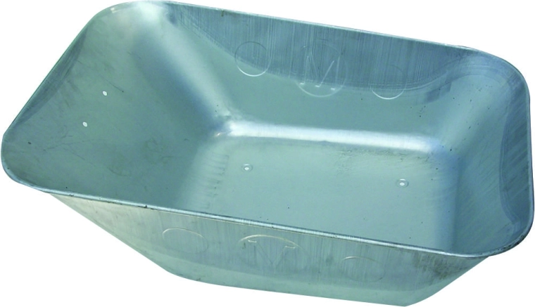 Trukket galvaniseret balje til trillebør 80 l