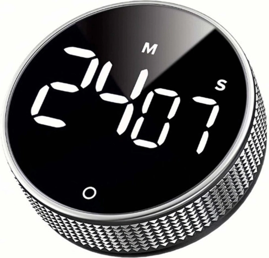 Elektronisk køkkentimer med stopursfunktion og magneter - 1 stk.