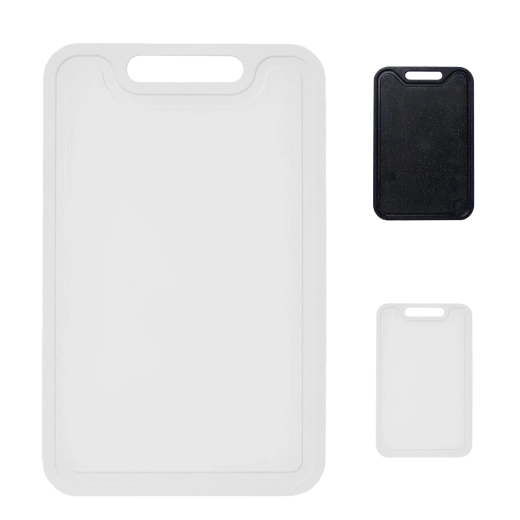 Stor rektangulær køkken-skærebræt i polypropylen 38 × 24 cm