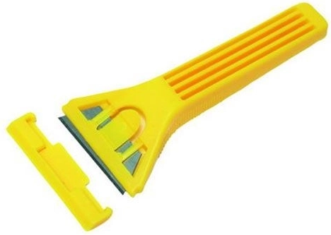 Glas skraber med beskyttelseslåg