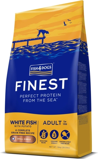 Fish4Dogs Finest foderpiller til voksne hunde med hvid fisk og kartofler 12 kg