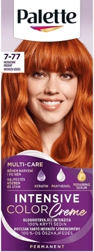 Palette intensiv creme-hårfarve 7-77 intens kobber 50 ml